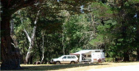 Bush camping at the Plantation campsite